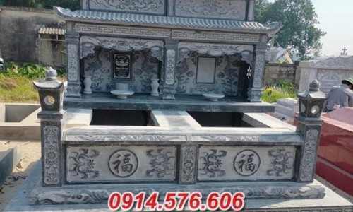 553 mộ đá ông bà bố mẹ ba má gia đình đẹp bán Sài Gòn - hai mái