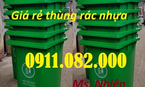 Bán thùng rác 120 lít 240 lít bánh xe nắp kín giá rẻ tại hậu giang- xe