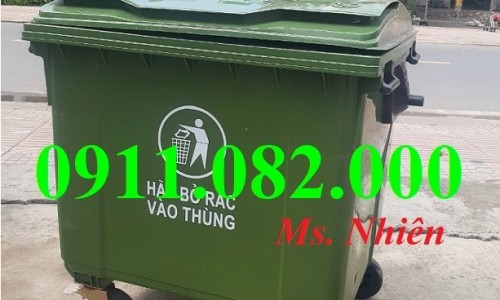  Các loại thùng rác nhựa giá rẻ- thùng rác 120l 240l 660l giá sỉ lẻ