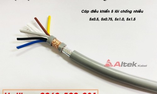 Cáp 5 lõi / Cáp điều khiển / Cáp tín hiệu Altek kabel 0.5-1.5mm2