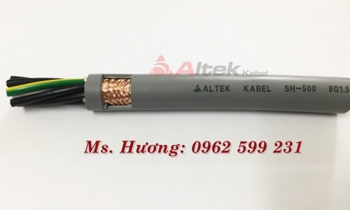 Cáp điều khiển 8 lõi Altek kabel 0.5, 0.75, 1.0, 1.5 mm2