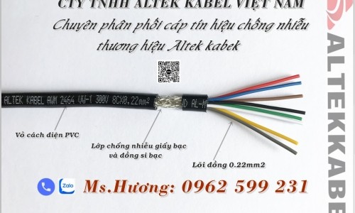 Cáp tín hiệu Altek kabel chống nhiễu giấy bạc và lưới đồng si bạc