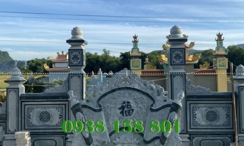 Kiên Giang làm cổng chùa bằng đá nguyên khối đẹp - cổng đá miếu, đình