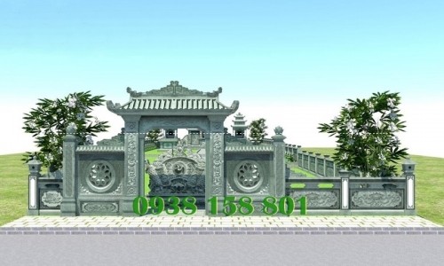 Kiên Giang làm cổng chùa bằng đá nguyên khối đẹp - cổng đá miếu, đình