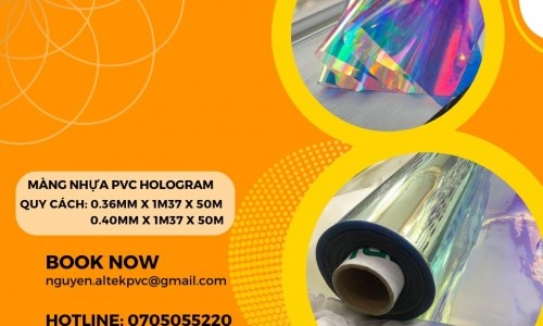 Màng nhựa PVC dẻo màu Hologram