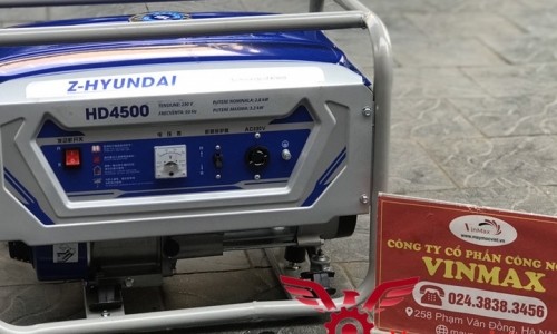 Máy phát điện chạy xăng 3kw Z-Huyndai HD4500 CHÍNH HÃNG