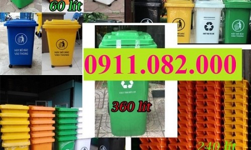  Thùng rác môi trường, công cộng giá rẻ, thùng rác 120l 240l giá cạnh 