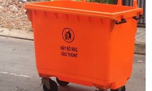 Xe đẩy thu gom rác thải 660 lit - Giao hàng toàn quốc