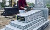 Mộ đá quây tam cấp không mái, 1 mái chôn tro hài cốt bán Tiền Giang